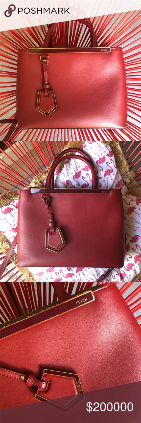 fendi 2jours red bag|Fendi 2jours handbag.